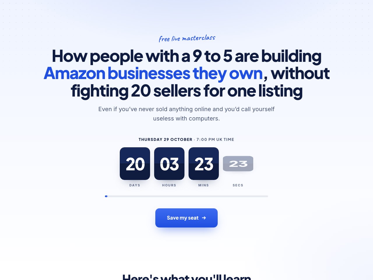 Registration page preview